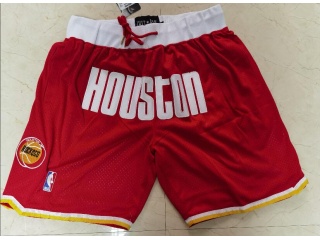  Houston Rockets Just Don Shorts Red 