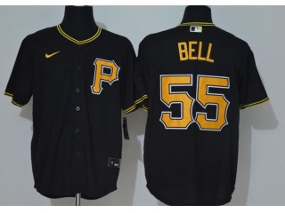 Nike Pittsburgh Pirates #55 Josh Bell Cool Base Jersey White