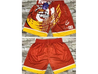 Travis Scott Mitchell & Ness x Bleacher Report Houston Rocket Shorts Red 