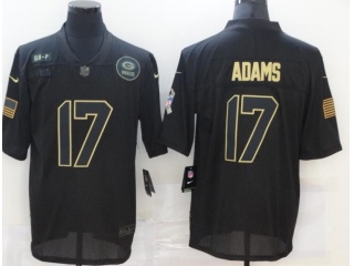 Green Bay Packers #17 Davante Adams Salute to Service Limited Jersey Black 