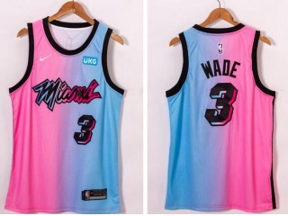 Miami Heat #3 Dwyane Wade Pick City Jersey Blue 