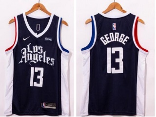 Nike Los Angeles Clippers #13 Paul George 2021 City Jersey Black 