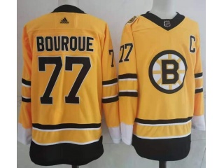 Adidas Boston Bruins #77 Ray Bourque Hockey Jersey Yellow 