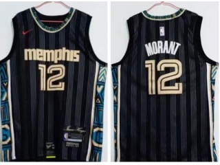 Memphis Grizzlies #12 Ja Morant Black 2020-2021 City Jerseys Black 