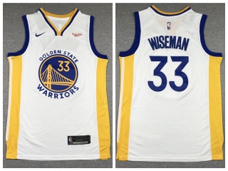 Golden State Warriors #33 James Wiseman Basketball Jersey White