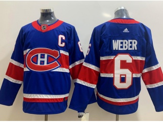 Adidas Montreal Canadiens #6 Shea Weber Retro Jersey Blue 