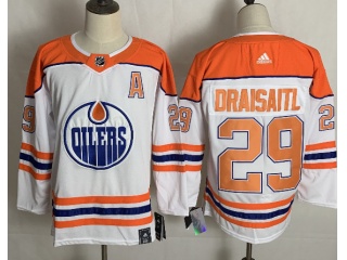 Adidas Edmonton Oilers #29 Leon Draisaitl Retro Jersey White