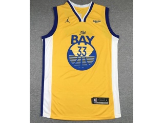 Golden State Warriors #33 James Wiseman The Bay Jersey Yellow