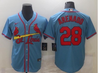 Nike St. Louis Cardinals #28 Nolan Arenado Cool Base Jersey Blue