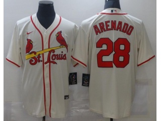 Nike St. Louis Cardinals #28 Nolan Arenado Cool Base Jersey Cream