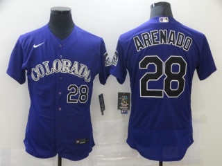 Nike Colorado Rockies #28 Nolan Arenado Flexbase Jersey Purple