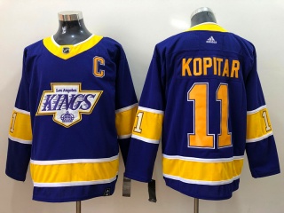 Adidas Los Angeles Kings #11 Anze Kopitar  Retro Jersey Purple