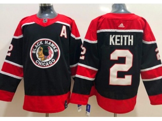 Adidas Chicago Blackhawks #2 Duncan Keith Retro Jersey Black