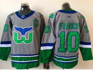 Adidas Hartford Whalers #10 Ron Francis Retro Jersey Grey 