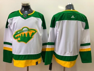 Adidas Minnesota Wild Blank Retro Hockey Jersey White 