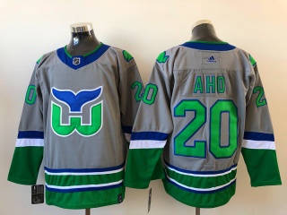 Adidas Hartford Whalers #20 Sebastian Aho Retro Jersey Grey