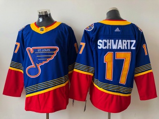 Adidas St.Louis Blues #17 Jaden Schwartz Retro Jersey Blue