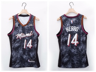 Jordan Miami Heat #14 Tyler Herro 2021 Fashion Jersey Gray