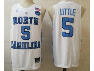 North Carolina Tar Heels #5 Nassir Little Jersey White