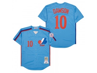 Montreal Expos #10 Andre Dawson Baseball Jersey Blue Retro