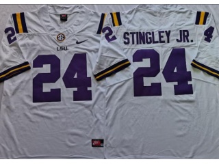 LSU Tigers #24 Derek Stingley JR. Limited Jersey White