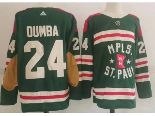 Adidas Minnesota Wild #24 Mathew Matt Dumba  Winter Classic Jersey Green