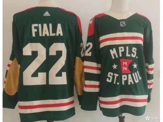 Adidas Minnesota Wild #22 Kevin Fiala  Winter Classic Jersey Green