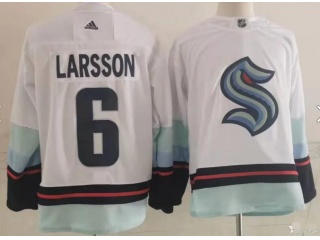 Seattle Kraken #6 Adam Larsson Retro Jersey White