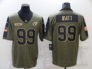 Arizona Cardinals #99 J.J. Watt 2021 Salute To Service Jersey Green