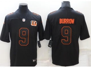 Cincinnati Bengals #9 Joe Burrow Throwback Limited Jersey Black