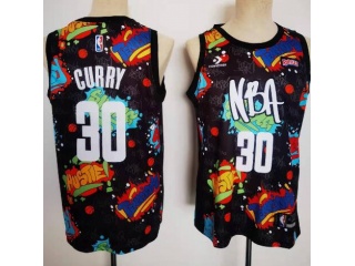 Golden State Warriors #30 Stephen Curry Kit Pop Culture Street Art 2022 NBA All-Star Jersey  Black