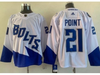 Adidas Tampa Bay Lightning #21 Brayden Point 2021 Stadium Hockey Jersey White