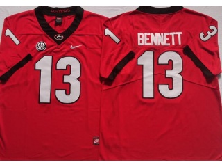 Georgia Bulldogs #13 Stetson Bennett Jersey Red