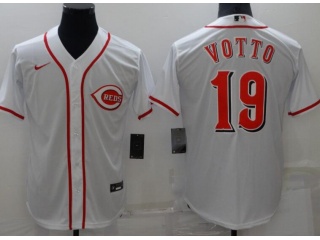 Nike Cincinnati Reds #19 Joey Votto Cool Base Jersey White