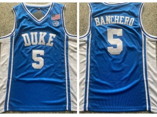 Duke Blue Devils #5 Paolo Banchero Jersey Blue