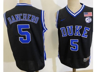 Nike Duke Blue Devils #5 Paolo Banchero Jersey Black