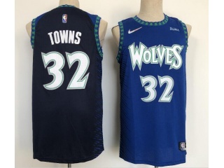 Nike Minnesota Timberwolves #32 Anthony Towns 2021-2022 City Jersey Blue