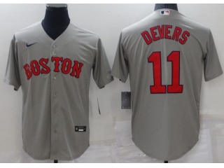 Nike Boston Red Sox #11 Rafael Devers Cool Base Jersey Grey 