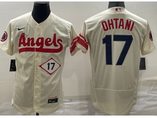 Nike Los Angeles Angels #17 Shohei Ohtani City Flexbase Jersey Cream