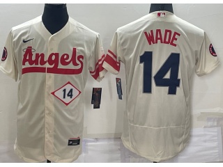 Nike Los Angeles Angels #14 Tyler Wade City Flexbase Jersey Cream