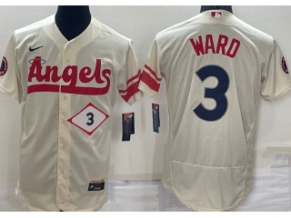 Nike Los Angeles Angels #3 Taylor Ward City Flexbase Jersey Cream