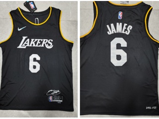 Nike Los Angeles Lakers #6 Lebron James Mvp Jersey Black 