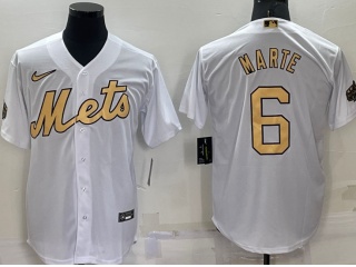 Nike New York Mets #6 Starling Marte 2022 All Star Jerseys White