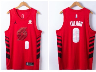 Portland Trail Blazers #0 Damian Lillard 22-23 Season Jersey Red