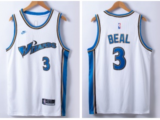 Nike Washington Wizards #3 Bradley Beal Throwback Jersey White