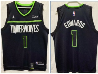 Minnesota Timberwolves #1 Anthony Edwards 2022-23 Season Jersey Black