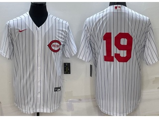 Nike Cincinnati Reds #19 Joey Votto Field Of Cream Jersey White