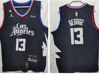 Jordan Los Angeles Clippers #13 Paul George 2022-23 Jersey Black 