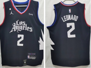 Jordan Los Angeles Clippers #2 Kawhi Leonard 2022-23 Jersey Black 