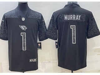 Arizona Cardinals #1 Kyler Murray  RFLCTV Limited Jersey Black